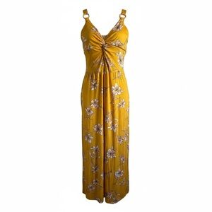 Derek Heart Yellow Floral Maxi Dress